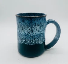 Wizard Of Clay Pretty Blue Teal Speckled Pottery Mug Hand Crafted Bristol NY