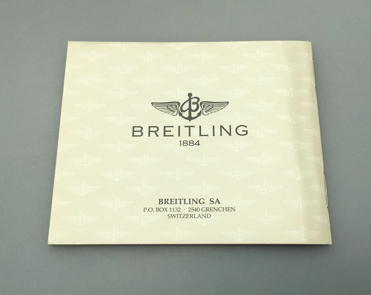 Breitling Automatic 1 I Instrucciones Manual Folleto Automático Alas