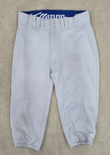 Mizuno Men's Pro Baseball Pants Knickers Size Medium Gray