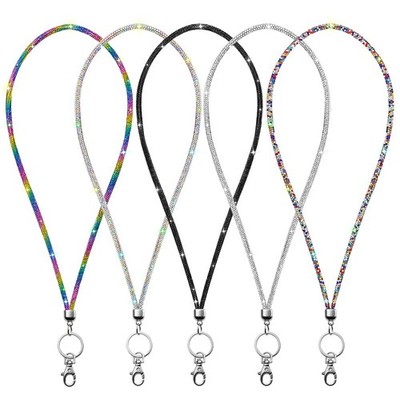 Artscope Bling Crystal ID Card Holder Lanyard 34.8'' Chain Badge Necklace