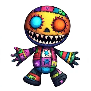 Voodoo Doll Black Magic Rituals Self Adhesive Vinyl Sticker