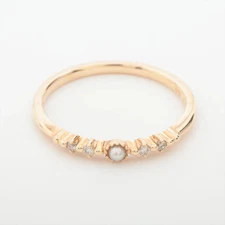 aget Pearl diamond Ring K10(YG) 1.0g 0.03