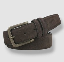 Frye Men's Brown Feather Edge Leather Belt Size 38