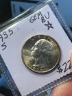1935 s washington quarter Gem BU.... Great eye appeal