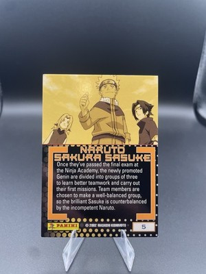 NARUTO 2002 PANINI NINJA RANKS #5 NARUTO SAKURA SASUKE NM | eBay