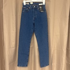 Levi's Women 501 Original Cropped High rise Straight Jeans 23x26 Blue NWT