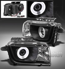 10-13 CHEVY CAMARO CCFL HALO PROJECTOR HEADLIGHTS BLACK LEFT+RIGHT LS LT SS ZL1