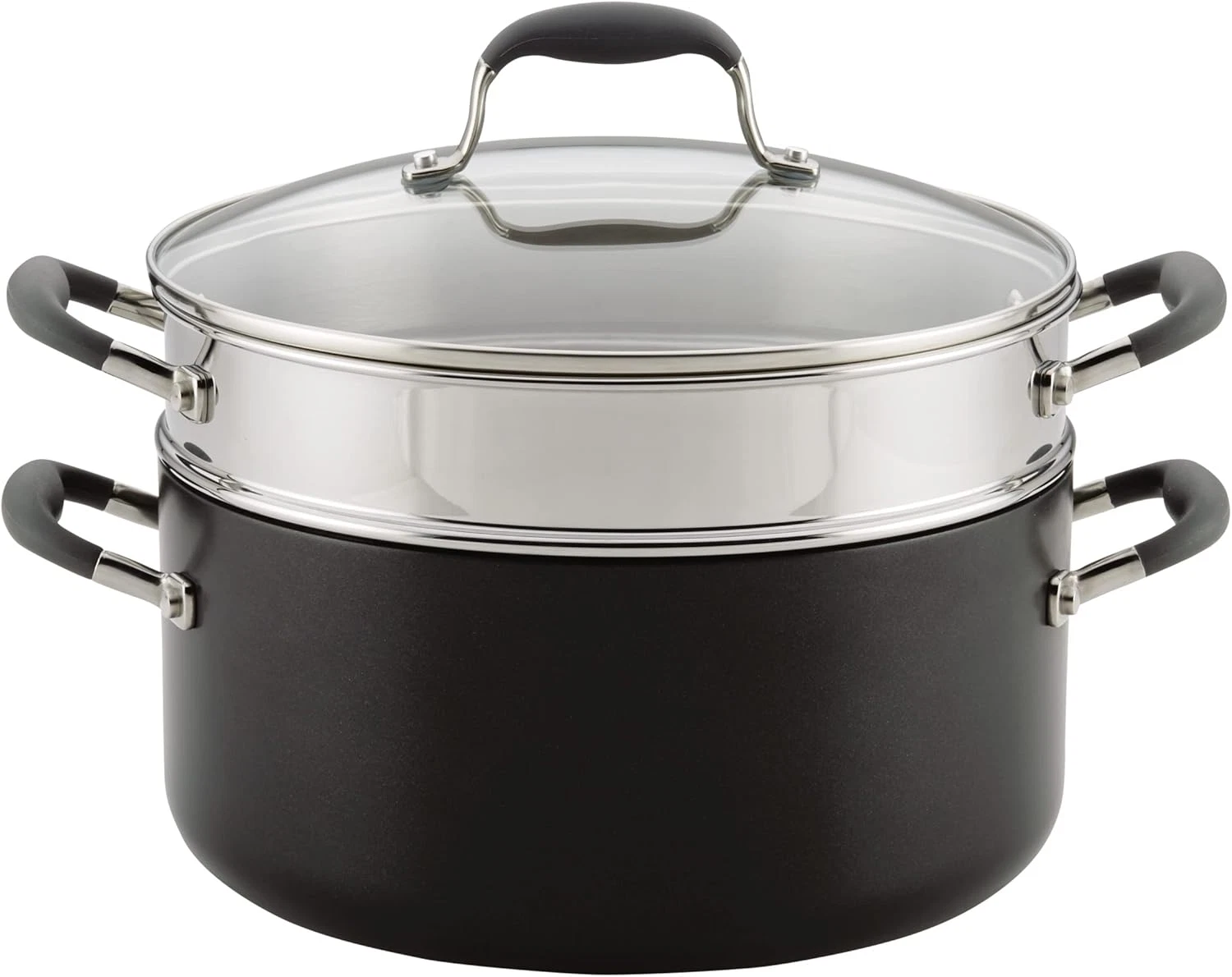 Graphite 8.5-Quart Hard-Anodized Dutch Oven & Steamer Set