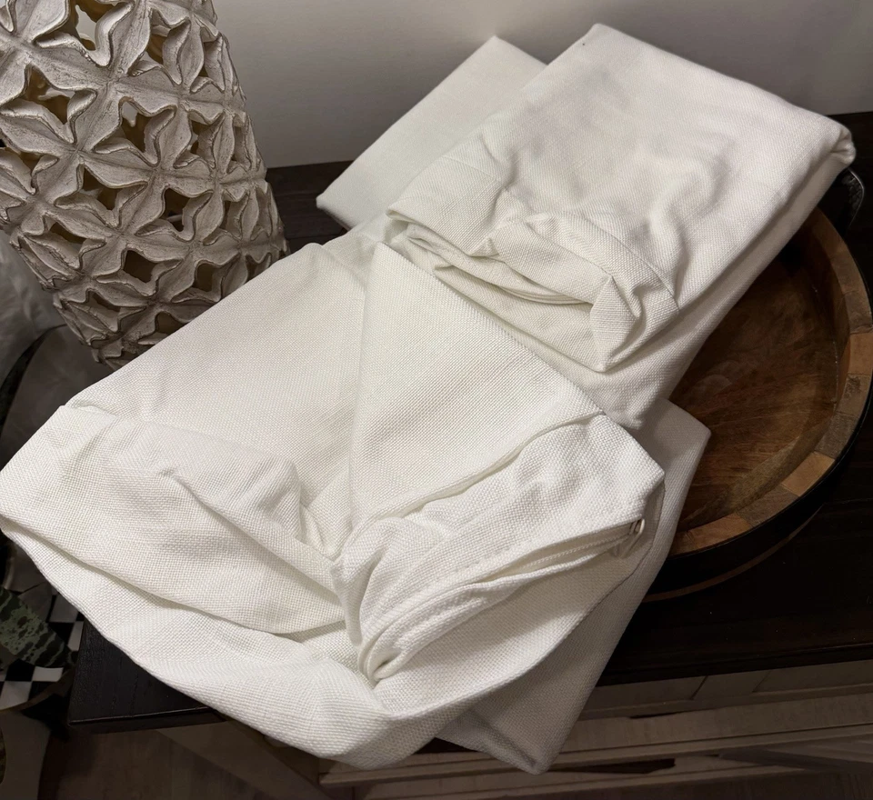 Funda protectora Pottery Barn Huntington parasol brazo inclinado esquina seccional BLANCA 3 PIEZAS Foto 4 de 4