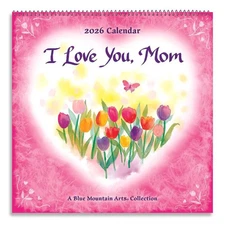 Blue Mountain Arts,  I Love You Mom 2026 Wall Calendar, 12'' X 12'', 12-Month Ca