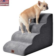 Comfortable Foam Pet Stairs Dogs Joint Support Easy Cleaning Removable Cover New