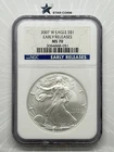 2007 W Burnished Silver Eagle NGC MS70 Early Releases