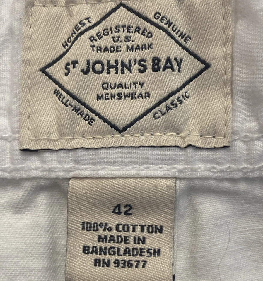 Pantalones cortos cargo blancos St. John's Bay para hombre talla 42 Foto 3 de 4