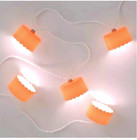 Opalhouse 10ct Mini String Light Fixtures with Scalloped Hoods Peach Orange New