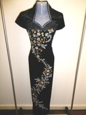 SALE Size 12 (L) (D11-BGO) New Evening Dress Long Party Prom Gown with Sequins