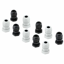 Cable Glands IP68 Nut Spiral Tail PG7/9/11/13.5 Connectors White Black Nylon