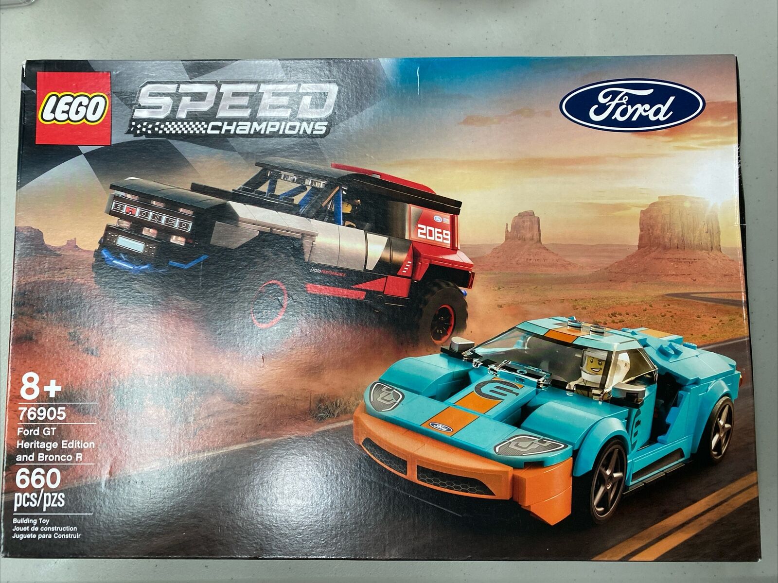 LEGO SPEED CHAMPIONS: Ford GT Heritage Edition and Bronco R (76905) Brand New