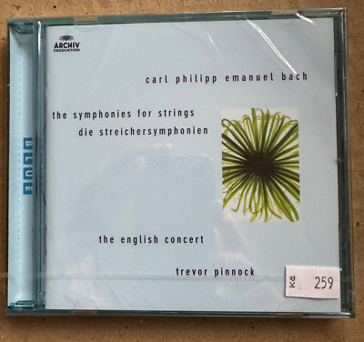 C P E Bach:The Symphonies for Strings Trevor Pinnock NEW SEALED CD