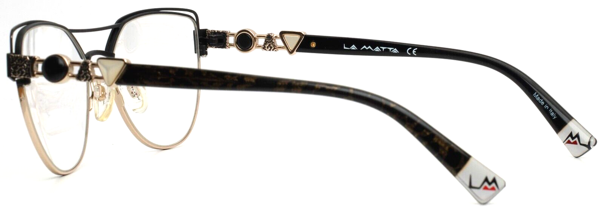 NWOT. La Matta sunglasses. Black frames with gold accents and gold lenses. Glossy Black & Gold Brooklines Rx | Knockaround.com main image 4