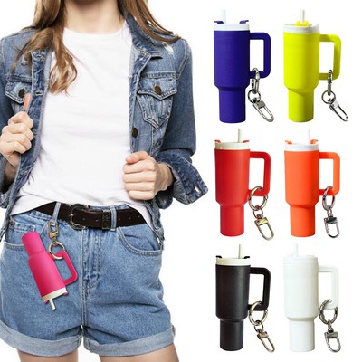 Mini Stanley Style Tumbler Keychain Chapstick Holder Multiple Colors Twist Lid
