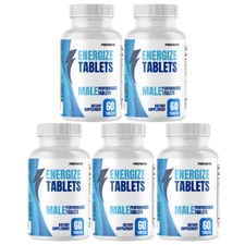 Energize Male Tablets to Support Energy & Stamina, Supplement - 5 Bottles