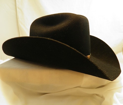 Black Western Cattleman Cowboy Hat Size 