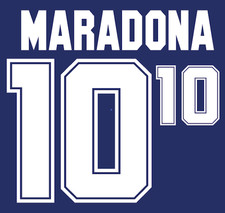 Argentina Maradona 1994 Nameset Shirt Soccer Number Letter Heat Print Football A
