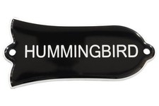 Engraved "HUMMINGBIRD" Truss Rod Cover for Gibson Guitars 2ply B/W