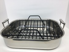 brand new**ALL CLAD ROTI pan open rectangular stainless rooster
