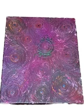 Purple Spiraling Cosmic Psychedelic Hand Painted On Canvas Dayton Ohio Art