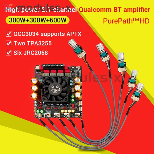 2x300W+600W TPA3255 Bluetooth Power Amplifier Board 2.1CH Audio Amplifier Module - Picture 9 of 25