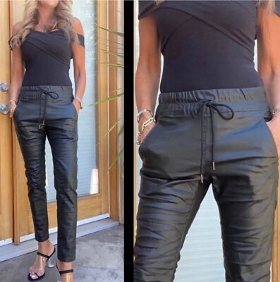 Bevy Flog Shely Green Vegan Leather Pants Size 29