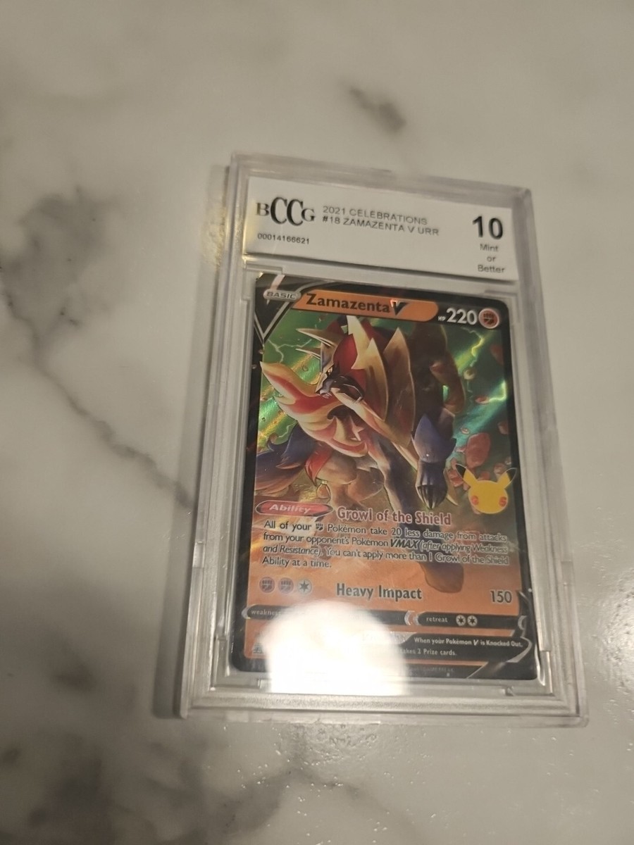 Pokémon Celebrations 2021 Zamazenta V 18/25 BGS / BCCG 10 GEM MINT
