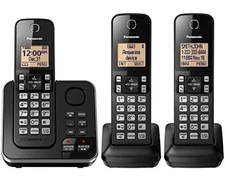 Panasonic KX-TG633SK 3-Handset Cordless Phone with Answering System (Open Box)
