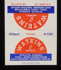 1950s Watkins Steel Fabrication Heavy Hardware Industrial Tools Wichita KS MB