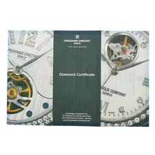 FREDERIQUE CONSTANT GENEVE DIAMOND CERTIFICATE - FILLED