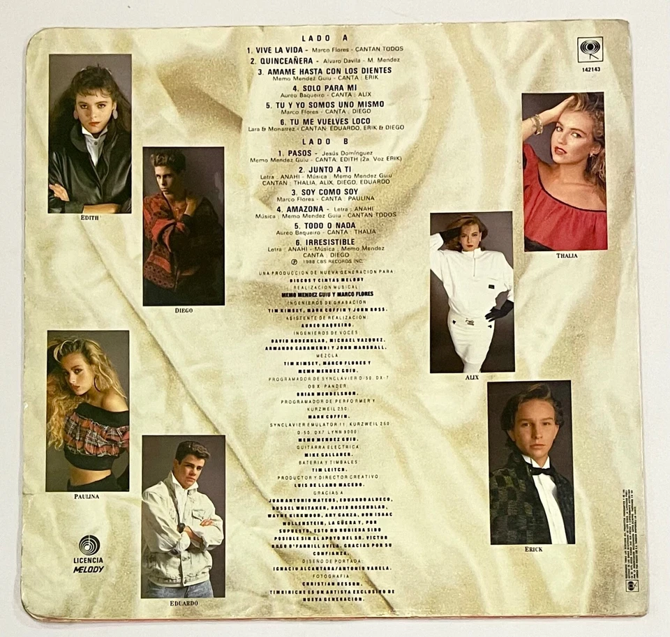 Timbiriche ‎– VIII - IX - CBS 1988 - Thalia, Paulina Rubio Foto 2 de 4