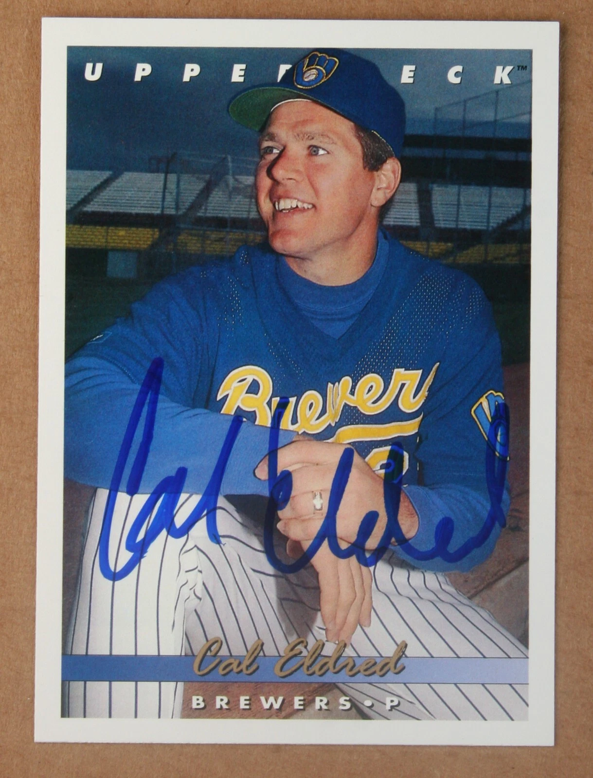 AUTOGRAPHED - Cal Eldred Upper Deck #375 Milwaukee Brewers 1993