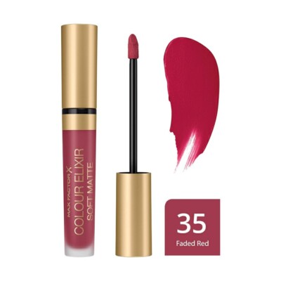 3 × Max Factor USA Colour Elixir Soft Matte Liquid Lipstick 4ml - 035 Faded Red