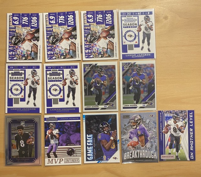 Lot Of 13 Lamar Jackson Cards Baltimore Ravens MVP EBay