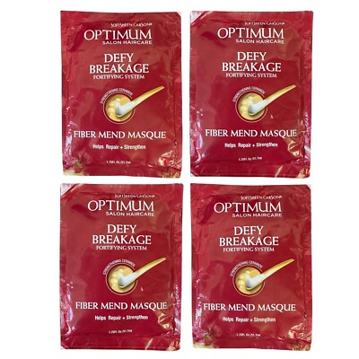 4 Pack Softsheen Carson Defy Breakage Fiber Mend Masque 1.75 oz Hair Mask Repair