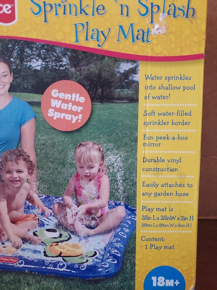 NUEVO Fisher Price Sprinkle n Splash Play Mat 18m+ Spray de agua para niños pequeños verano 35x2 Foto 2 de 4
