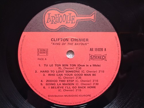 LP 33T CLIFTON CHENIER "King Of The Bayous" VG+ ARHOOLIE AR 19020 FRANCE 1970 - - Picture 3 of 4