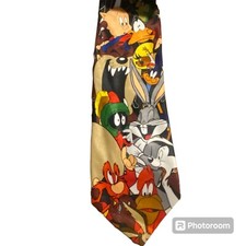 Vintage Looney tunes mania tie 1996 Warner Bros Character Bugs Bunny Tweety Bird