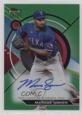 2023 Topps Finest Green Refractor /99 Marcus Semien #FA-MS Auto 1rm3