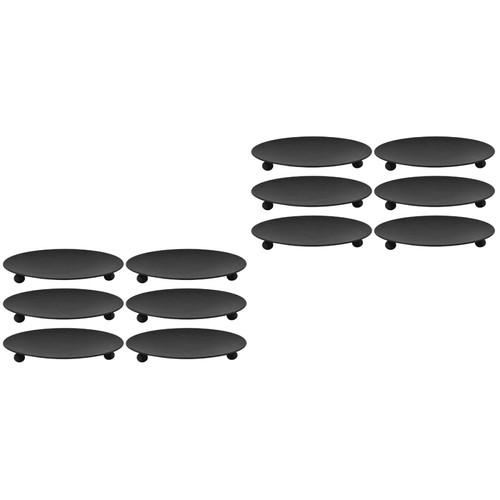 2 Pack Iron Candle Holder Table Trays for Decor Simple Candlestick - Picture 6 of 12