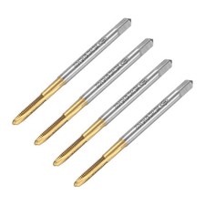 Spiral Point Threading Tap M2.5 x 0.45 Thread Titanium Coated HSS 4pcs