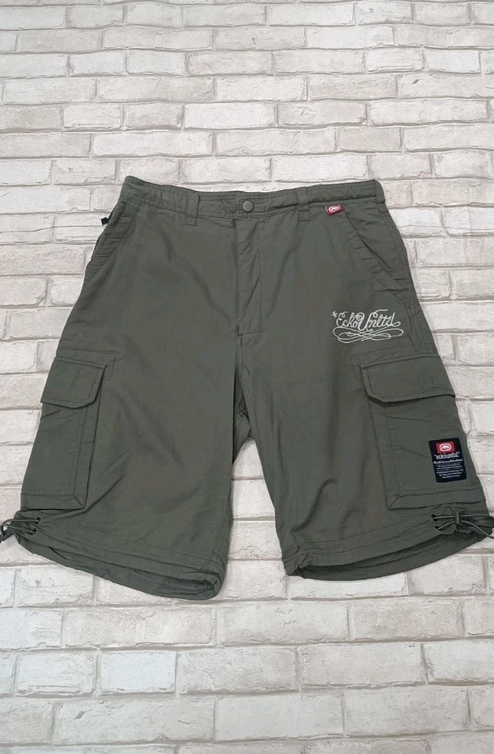 ECKO Unltd Bottoms Cargo Shorts Men's Size XL Khaki Green Utility Pockets