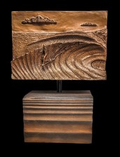 Wahine Style High Surf Sculpture by Dave C Reynolds