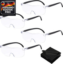 Vergr&ouml;&szlig;erungsbrille 4-fach f&uuml;r Brillentr&auml;ger mit 300-1000% Vergr&ouml;&szlig;erung, inkl. R